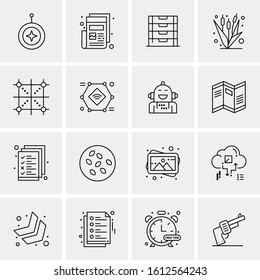 16 Business Universal Icons Vector. Creative Icon Illustration to use in web and Mobile Related project.