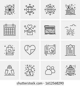 16 Business Universal Icons Vector. Creative Icon Illustration to use in web and Mobile Related project.