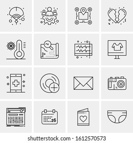 16 Business Universal Icons Vector. Creative Icon Illustration to use in web and Mobile Related project.