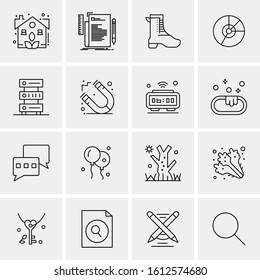 16 Business Universal Icons Vector. Creative Icon Illustration to use in web and Mobile Related project.