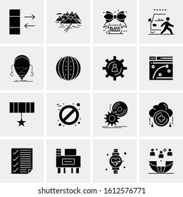 16 Business Universal Icons Vector. Creative Icon Illustration to use in web and Mobile Related project.