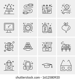 16 Business Universal Icons Vector. Creative Icon Illustration to use in web and Mobile Related project.