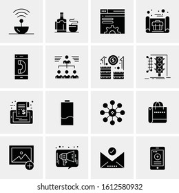 16 Business Universal Icons Vector. Creative Icon Illustration to use in web and Mobile Related project.