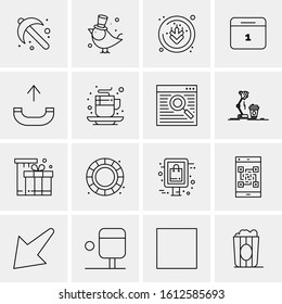 16 Business Universal Icons Vector. Creative Icon Illustration to use in web and Mobile Related project.