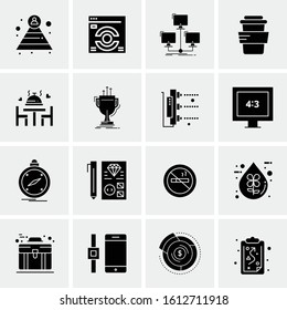 16 Business Universal Icons Vector. Creative Icon Illustration to use in web and Mobile Related project.