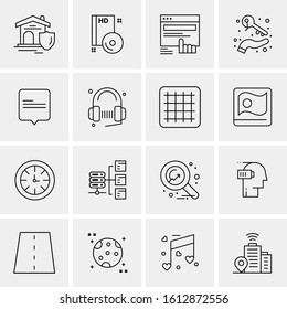 16 Business Universal Icons Vector. Creative Icon Illustration to use in web and Mobile Related project.