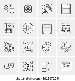 16 Business Universal Icons Vector. Creative Icon Illustration to use in web and Mobile Related project.