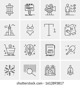 16 Business Universal Icons Vector. Creative Icon Illustration to use in web and Mobile Related project.