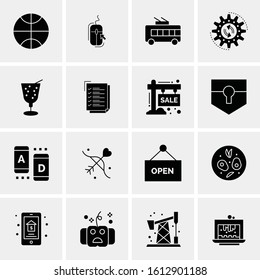 16 Business Universal Icons Vector. Creative Icon Illustration to use in web and Mobile Related project.