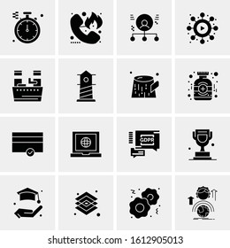 16 Business Universal Icons Vector. Creative Icon Illustration to use in web and Mobile Related project.