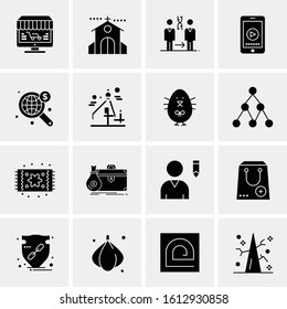 16 Business Universal Icons Vector. Creative Icon Illustration to use in web and Mobile Related project.