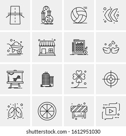 16 Business Universal Icons Vector. Creative Icon Illustration to use in web and Mobile Related project.