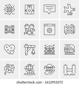 16 Business Universal Icons Vector. Creative Icon Illustration to use in web and Mobile Related project.