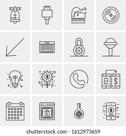 16 Business Universal Icons Vector. Creative Icon Illustration to use in web and Mobile Related project.