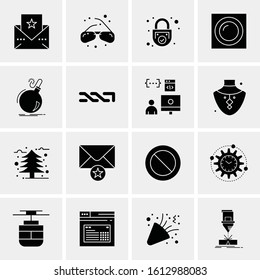 16 Business Universal Icons Vector. Creative Icon Illustration to use in web and Mobile Related project.