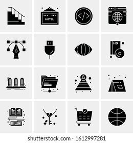 16 Business Universal Icons Vector. Creative Icon Illustration to use in web and Mobile Related project.