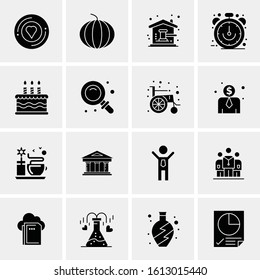 16 Business Universal Icons Vector. Creative Icon Illustration to use in web and Mobile Related project.