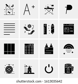 16 Business Universal Icons Vector. Creative Icon Illustration to use in web and Mobile Related project.