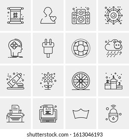 16 Business Universal Icons Vector. Creative Icon Illustration to use in web and Mobile Related project.