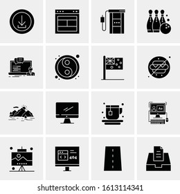 16 Business Universal Icons Vector. Creative Icon Illustration to use in web and Mobile Related project.