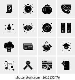 16 Business Universal Icons Vector. Creative Icon Illustration to use in web and Mobile Related project.