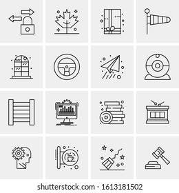 16 Business Universal Icons Vector. Creative Icon Illustration to use in web and Mobile Related project.