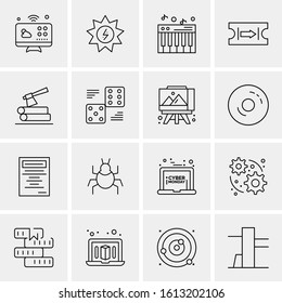 16 Business Universal Icons Vector. Creative Icon Illustration to use in web and Mobile Related project.