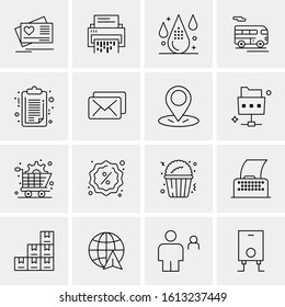 16 Business Universal Icons Vector. Creative Icon Illustration to use in web and Mobile Related project.