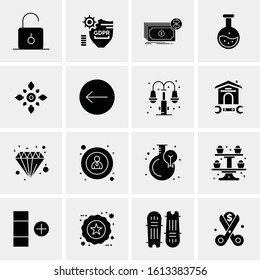 16 Business Universal Icons Vector. Creative Icon Illustration to use in web and Mobile Related project.