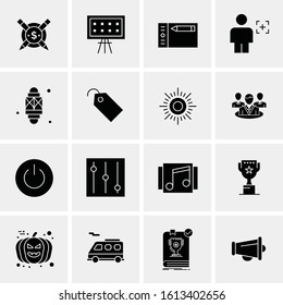 16 Business Universal Icons Vector. Creative Icon Illustration to use in web and Mobile Related project.
