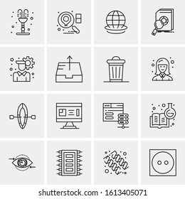 16 Business Universal Icons Vector. Creative Icon Illustration to use in web and Mobile Related project.