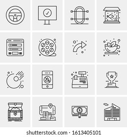 16 Business Universal Icons Vector. Creative Icon Illustration to use in web and Mobile Related project.