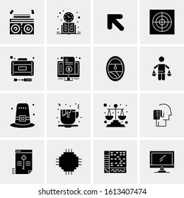 16 Business Universal Icons Vector. Creative Icon Illustration to use in web and Mobile Related project.