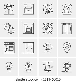 16 Business Universal Icons Vector. Creative Icon Illustration to use in web and Mobile Related project.