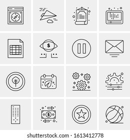 16 Business Universal Icons Vector. Creative Icon Illustration to use in web and Mobile Related project.