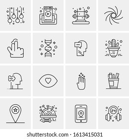 16 Business Universal Icons Vector. Creative Icon Illustration to use in web and Mobile Related project.