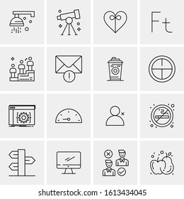 16 Business Universal Icons Vector. Creative Icon Illustration to use in web and Mobile Related project.