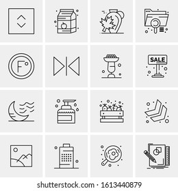 16 Business Universal Icons Vector. Creative Icon Illustration to use in web and Mobile Related project.