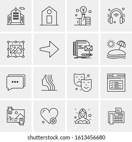 16 Business Universal Icons Vector. Creative Icon Illustration to use in web and Mobile Related project.