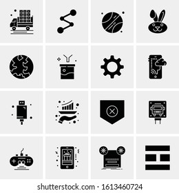 16 Business Universal Icons Vector. Creative Icon Illustration to use in web and Mobile Related project.