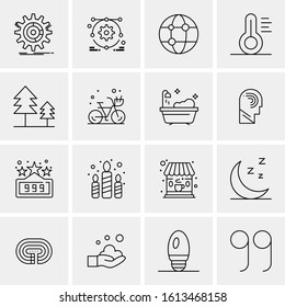 16 Business Universal Icons Vector. Creative Icon Illustration to use in web and Mobile Related project.