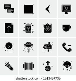 16 Business Universal Icons Vector. Creative Icon Illustration to use in web and Mobile Related project.