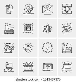 16 Business Universal Icons Vector. Creative Icon Illustration to use in web and Mobile Related project.