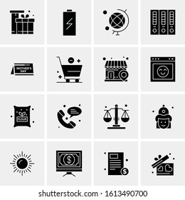 16 Business Universal Icons Vector. Creative Icon Illustration to use in web and Mobile Related project.