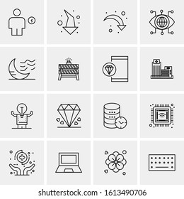 16 Business Universal Icons Vector. Creative Icon Illustration to use in web and Mobile Related project.