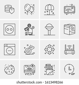 16 Business Universal Icons Vector. Creative Icon Illustration to use in web and Mobile Related project.