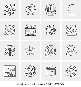 16 Business Universal Icons Vector. Creative Icon Illustration to use in web and Mobile Related project.