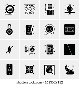 16 Business Universal Icons Vector. Creative Icon Illustration to use in web and Mobile Related project.