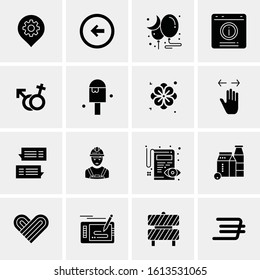 16 Business Universal Icons Vector. Creative Icon Illustration to use in web and Mobile Related project.