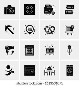 16 Business Universal Icons Vector. Creative Icon Illustration to use in web and Mobile Related project.